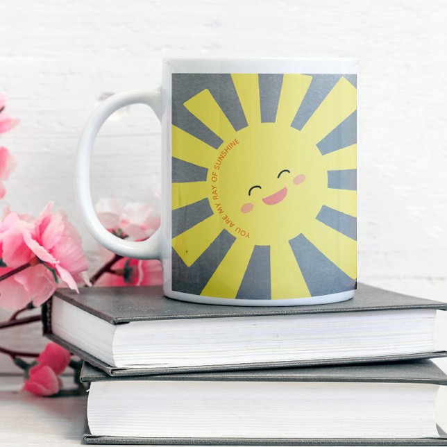 Du bist meine Reue der Sonnenschein-Tasse Kaffeetasse (Tell them you are their sunshine!)