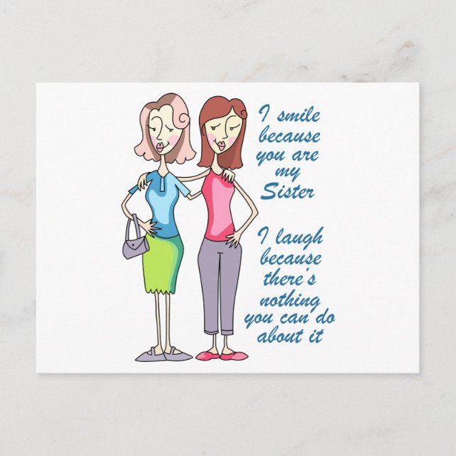 Du bist meine Schwester Postkarte