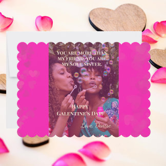 Du bist meine Seelen-Schwester Galentine's Day Fot Feiertagskarte