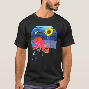 Du bist meine Sonne Cooler Oktopus Sonnenblume Vin T-Shirt