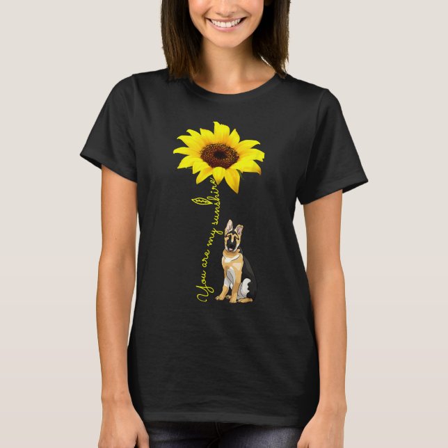 Du bist meine Sonnenblume Deutsche Schäferhirte Ma T-Shirt (Vorderseite)
