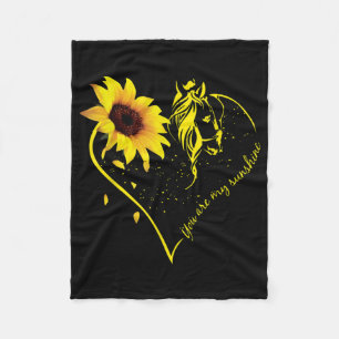 Du bist meine Sonnenblume und mein Pferd Fleecedecke