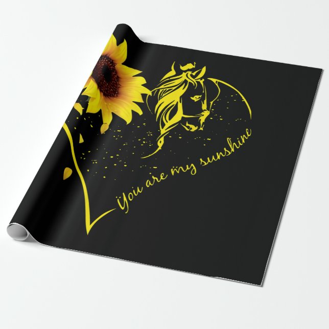 Du bist meine Sonnenblume und mein Pferd Geschenkpapier (Ungerollt)