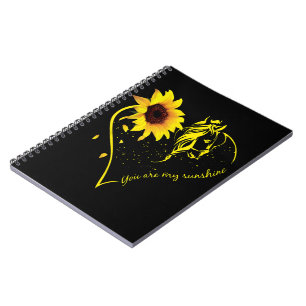 Du bist meine Sonnenblume und mein Pferd Notizblock