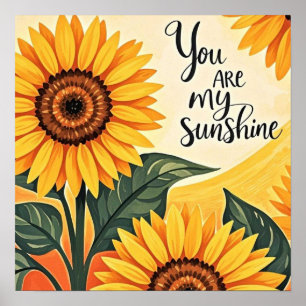 Du bist meine Sonnenblumen Poster