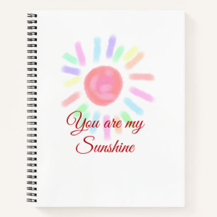 Du bist meine sonnenfarbene, farbige Aquarellpaste Notizbuch