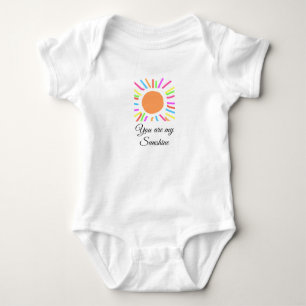 Du bist meine sonnengelbe orange Sonnenstrahlen hi Baby Strampler