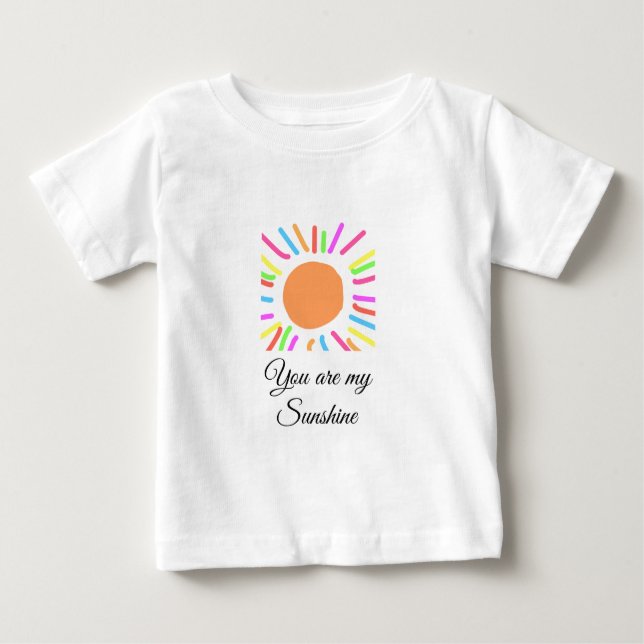 Du bist meine sonnengelbe orange Sonnenstrahlen hi Baby T-shirt (Vorderseite)