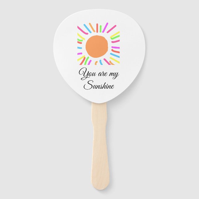 Du bist meine sonnengelbe orange Sonnenstrahlen hi Fächer (Vorderseite)