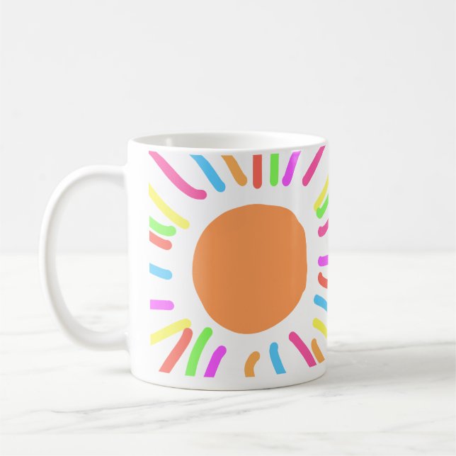 Du bist meine sonnengelbe orange Sonnenstrahlen hi Kaffeetasse (Links)