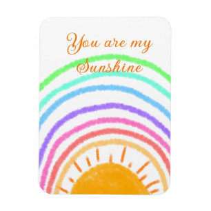 Du bist meine sonnengelbe orange Sonnenstrahlen hi Magnet