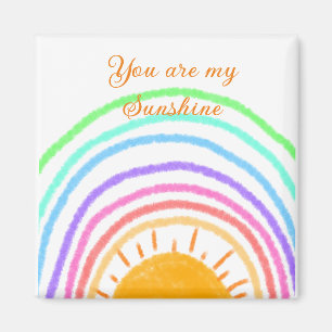 Du bist meine sonnengelbe orange Sonnenstrahlen hi Magnet