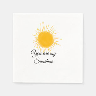 Du bist meine sonnengelbe orange Sonnenstrahlen hi Serviette