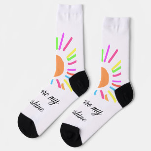 Du bist meine sonnengelbe orange Sonnenstrahlen hi Socken