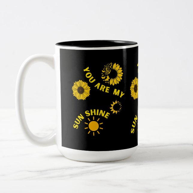 Du bist meine sonneninspirierende Geschenkidee Tas Zweifarbige Tasse (Links)