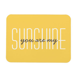 Du bist meine Sonnenschein-Gelbe Typografie Sonnen Magnet