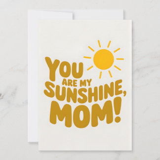 Du bist meine Sonnenschein-Mama! Muttertag Einladung