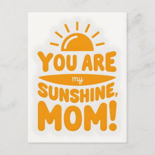 Du bist meine Sonnenschein-Mama! Muttertag Feiertagspostkarte