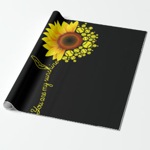 Du bist meine Sonnenschein-Sonnenblume-Softball Geschenkpapier