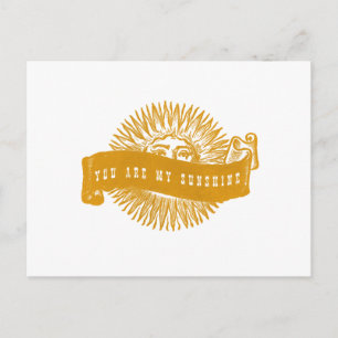 Du bist meine Sonnenschein Vintage-Banner-Kunst Postkarte