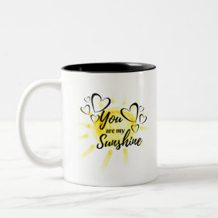 Du bist meine Sonnenscheinsonne Zweifarbige Tasse