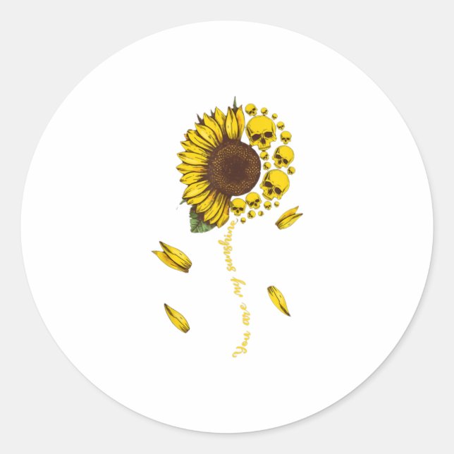 Du bist meine Sonnenschutzblume Runder Aufkleber (Vorderseite)
