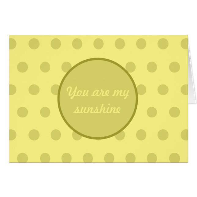 Du bist meine Sonnenschutzkarte (Buttergelb) (Vorderseite (Horizontal))