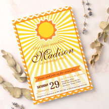 Du bist meine Sunshine Birthday Party Einladung