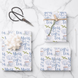 Du bist meine Tasse Teewaschpapier Geschenkpapier Set