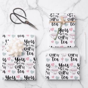 Du bist meine Tasse Teewaschpapier Geschenkpapier Set