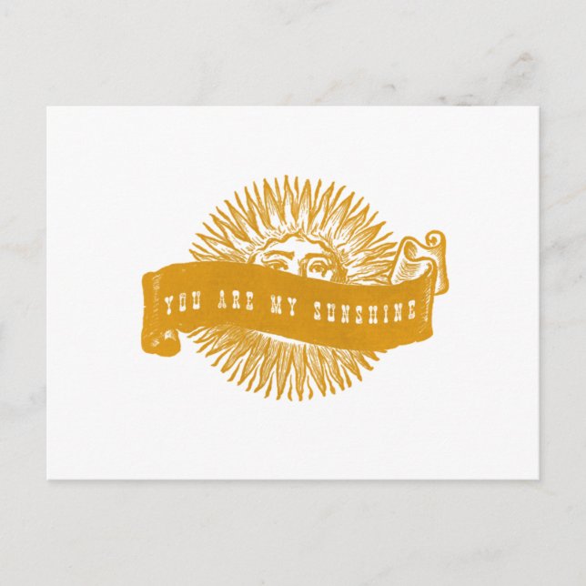 Du bist meine Vintage Bannerkunst Postkarte (Vorderseite)