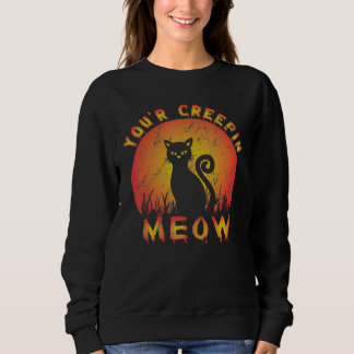 Du bist mir unheimlich Halloween-Katze Sweatshirt