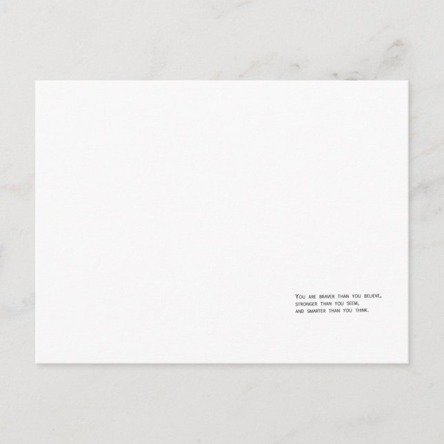 Du bist mutig, als du glaubst postkarte (Vorderseite)