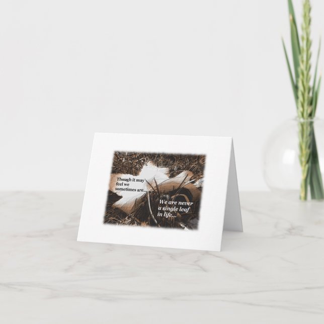 Du bist nicht allein, bekommst eine gute Karte (Vorderseite)