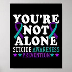Du bist nicht allein Depression Selbstmord Prävent Poster
