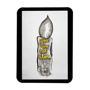 Du bist nicht allein, ich bin hier Freundschaftszi Magnet