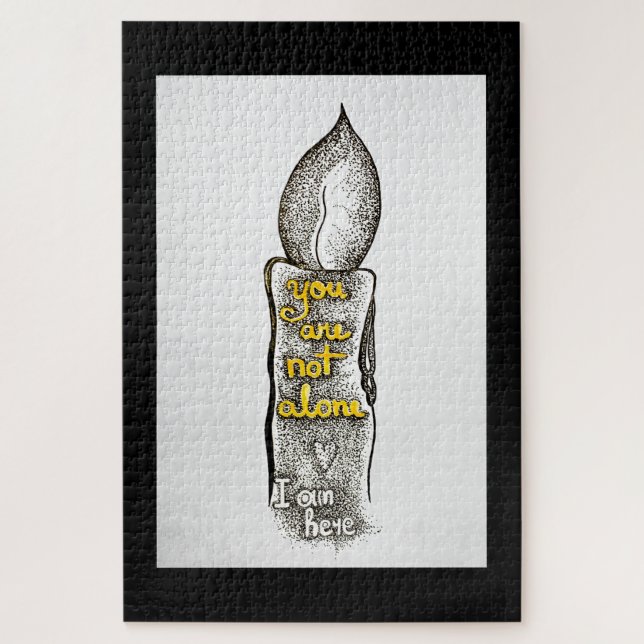 Du bist nicht allein, ich bin hier Freundschaftszi Puzzle (Vertikal)