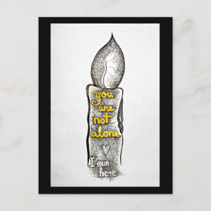 Du bist nicht allein, ich bin hier postkarte