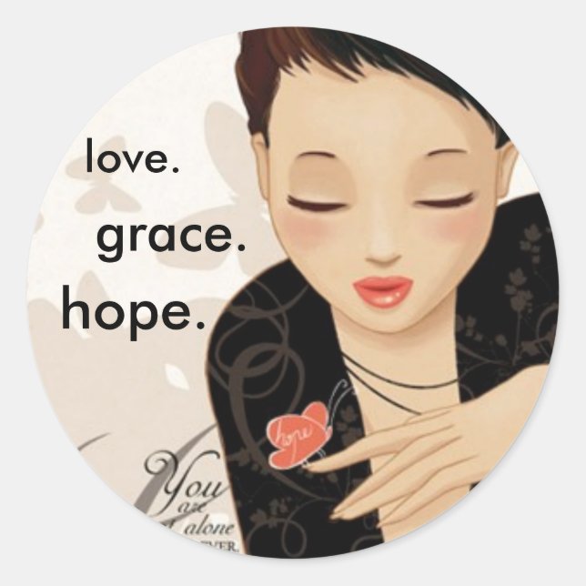 Du bist nicht allein. Immer. Runder Aufkleber (Vorderseite)