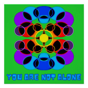 Du bist nicht allein - Regenbogenfarbenes Design Poster