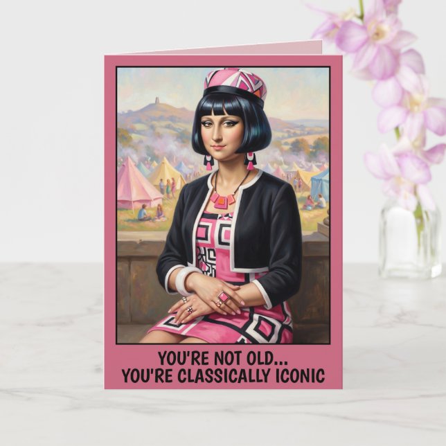 'Du bist nicht alt' Geburtstag Karte (Orchidee)