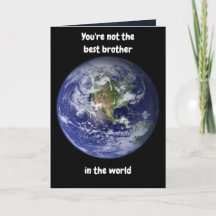 Du bist nicht der beste Bruder der Welt. Karte