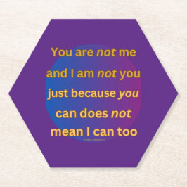 "Du bist nicht ich" Gedankengedicht Zitat Untersetzer