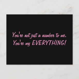 "Du bist nicht nur eine Nummer für mich" Postkarte