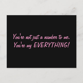"Du bist nicht nur eine Nummer für mich" Postkarte