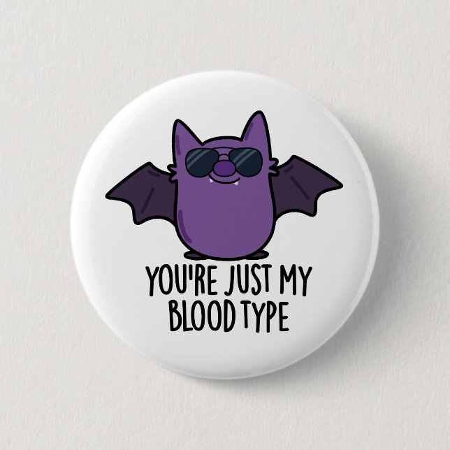 Du bist nur mein Blood-Funny Bat Pun Button (Vorderseite)