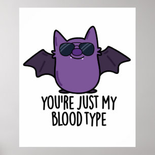 Du bist nur mein Blood-Funny Bat Pun Poster