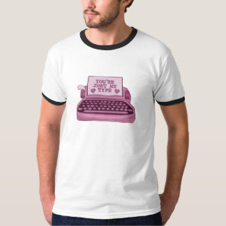 Du bist nur mein Typ Schreibmaschine Ringer Mens T T-Shirt
