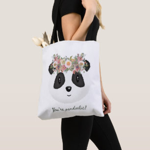 Du bist pandastisch! Niedlich Panda Bear Tote Bag