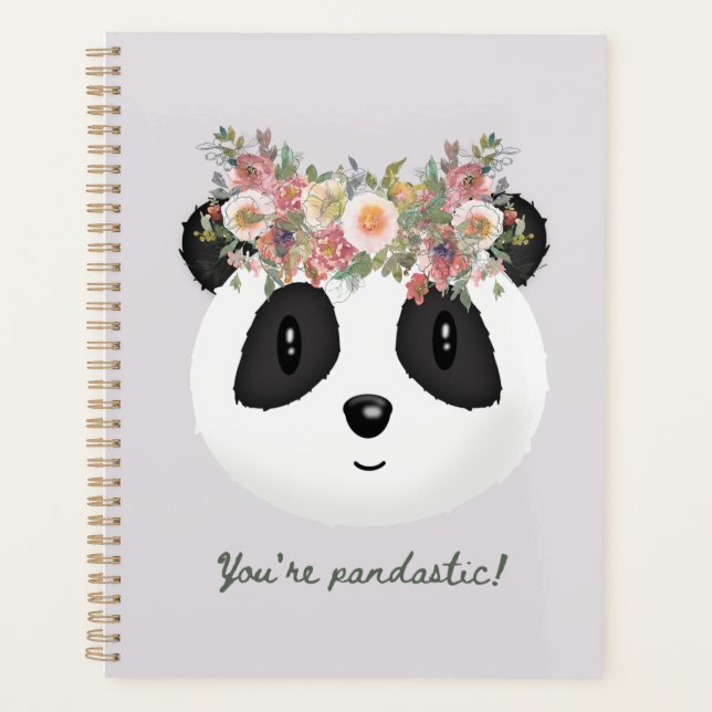 Du bist pandastisch! Niedlicher Panda-Bär Planer (Vorderseite)